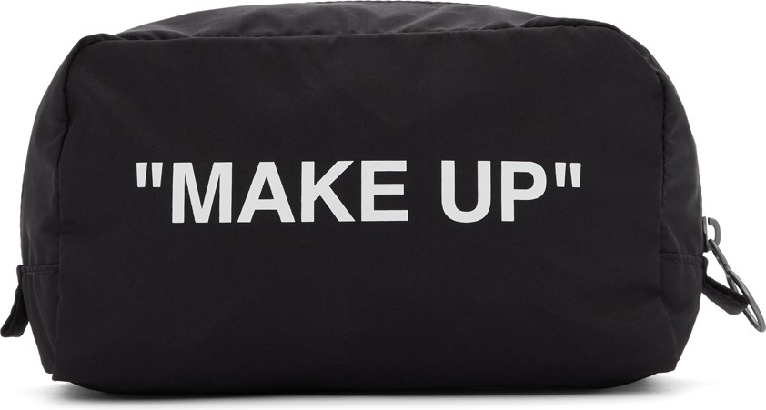 Off White Black & White "Make Up" Pouch
