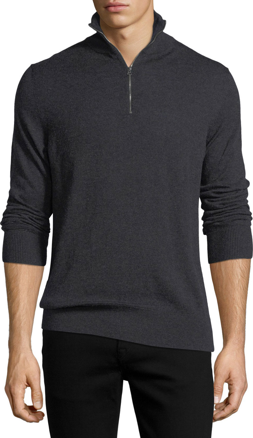 Burberry London England Rawlins Cashmere-Blend Sweater, Charcoal