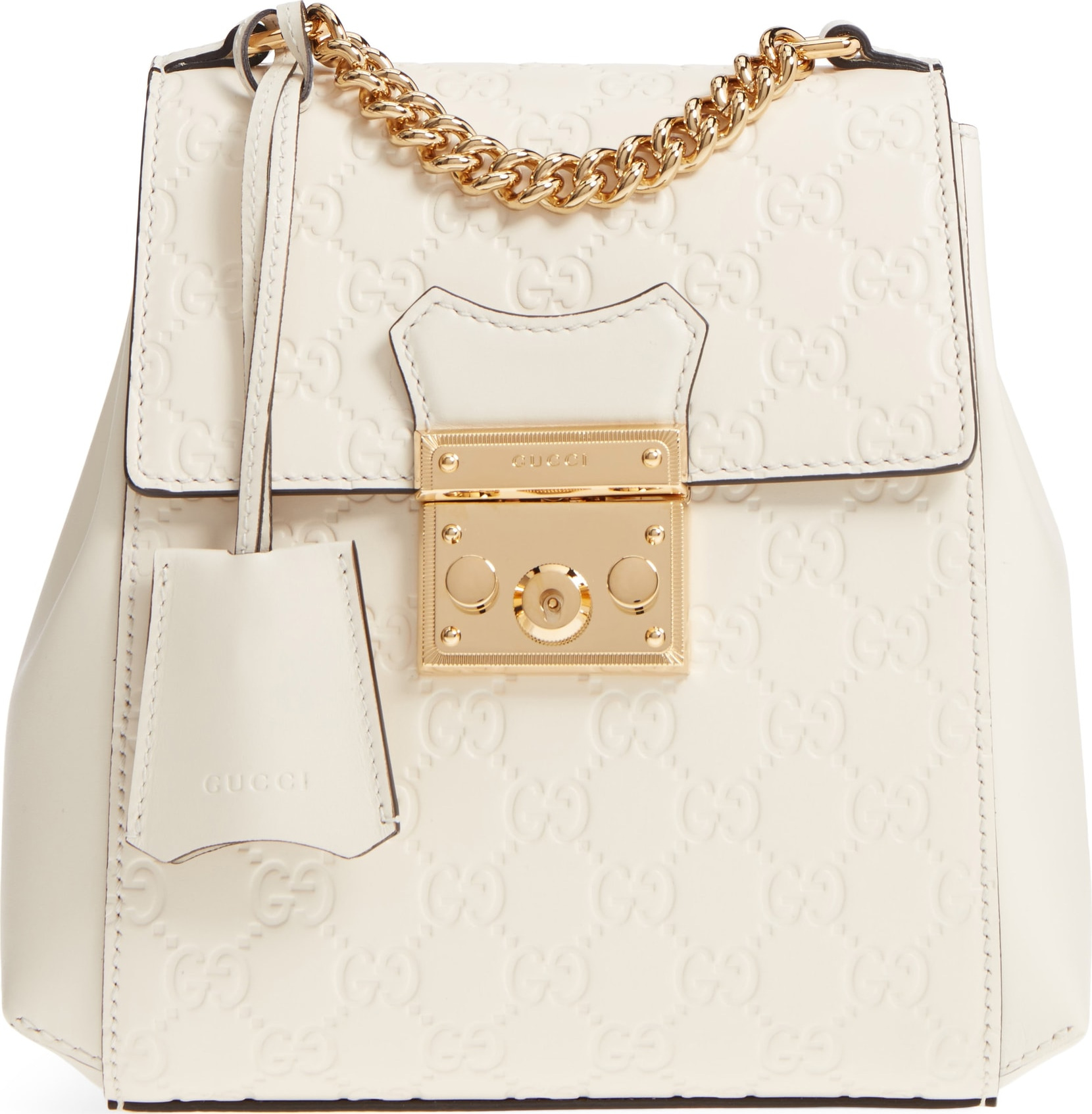 Gucci GG Supreme Leather Padlock Backpack