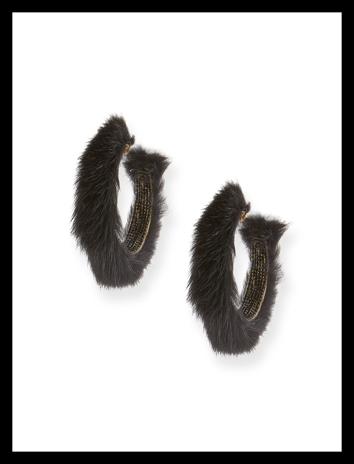 Ranjana Khan Mink Hoop Earrings