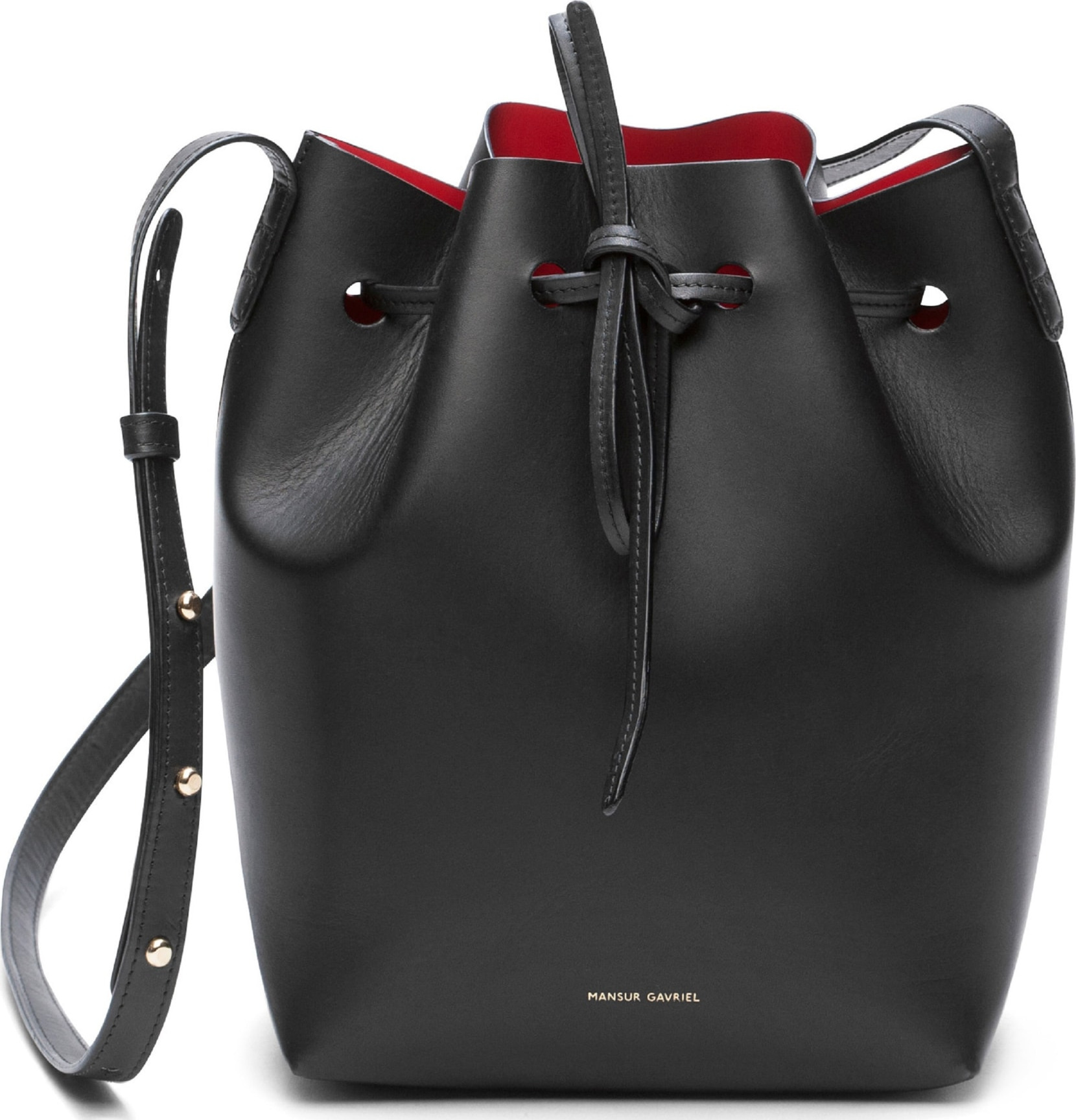 Mansur Gavriel Mini Leather Bucket Bag