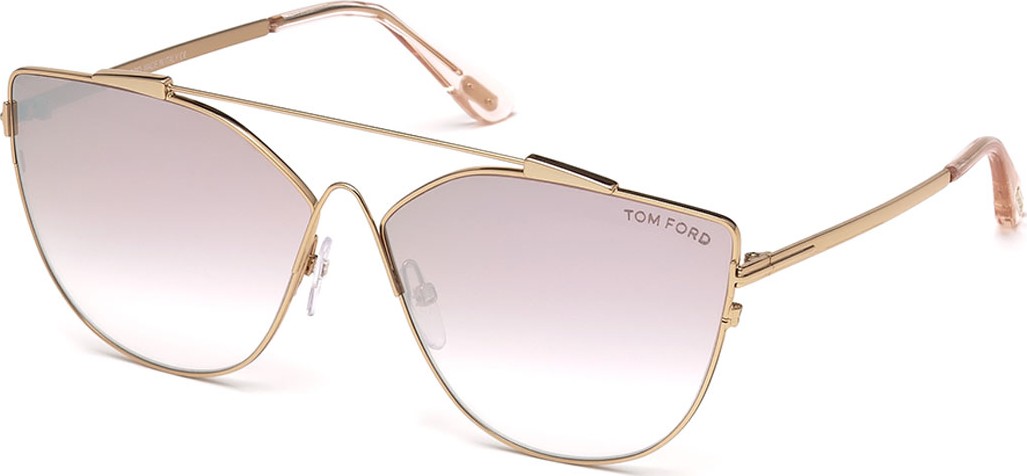 TOM FORD Jacquelyn Metal Aviator Sunglasses