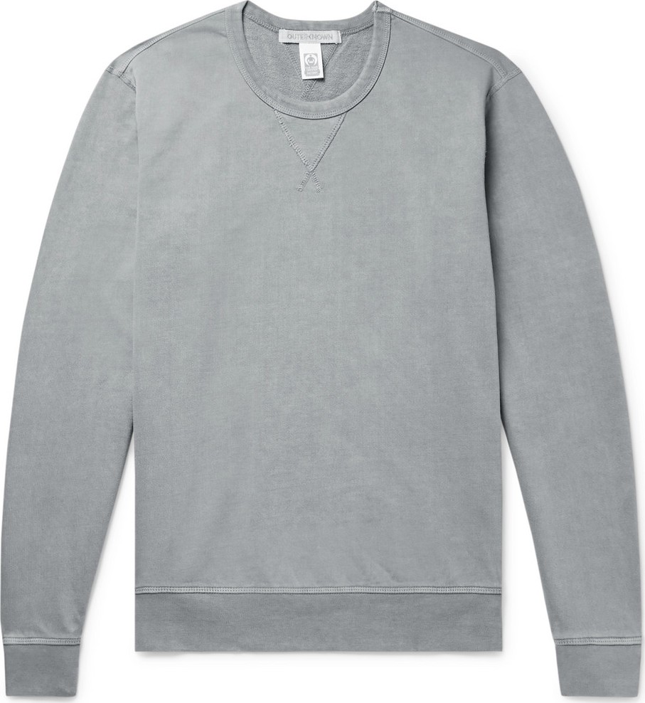 Outerknown Stowaway Garment-Dyed Fleece-Back Supima Cotton-Jersey Sweatshirt