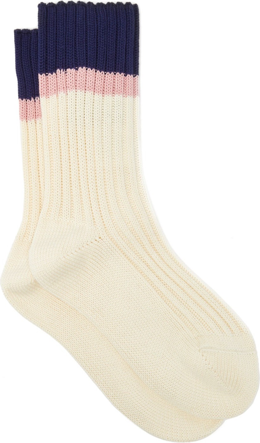 Prada Jacquard-stripe cotton-blend socks