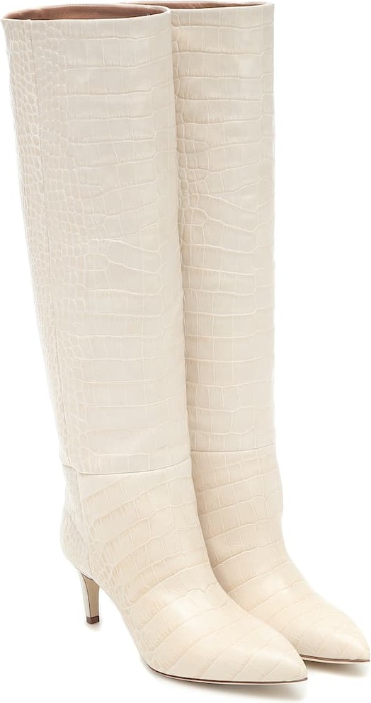 Paris Texas Exclusive to Mytheresa – croc-effect leather knee-high boots