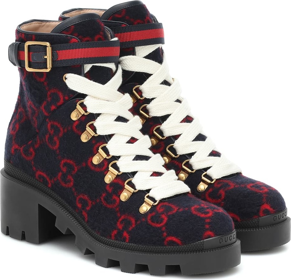 Gucci GG wool ankle boots