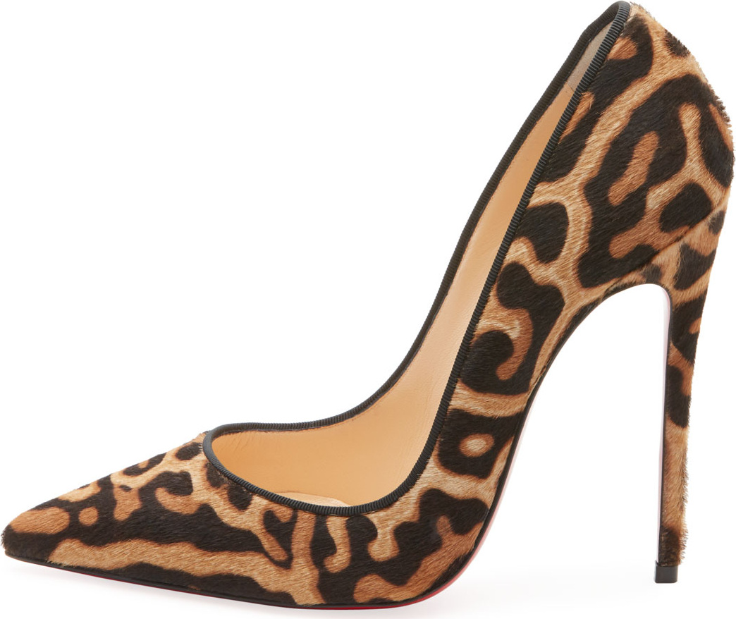 Christian Louboutin So Kate Leopard-Print Red Sole Pumps