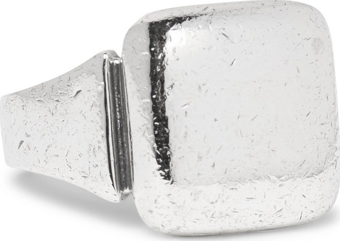 Bottega Veneta Textured Sterling Silver Ring