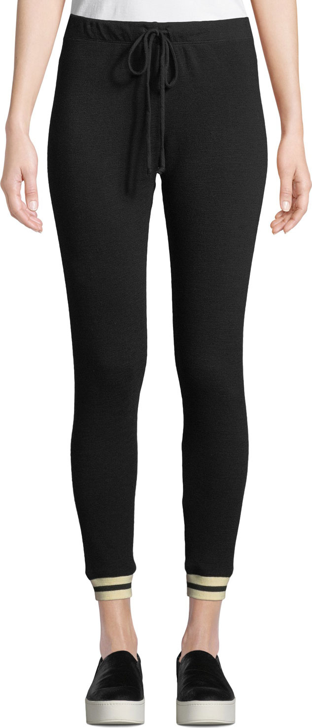 MONROW Skinny-Leg Sporty Drawstring Sweatpants