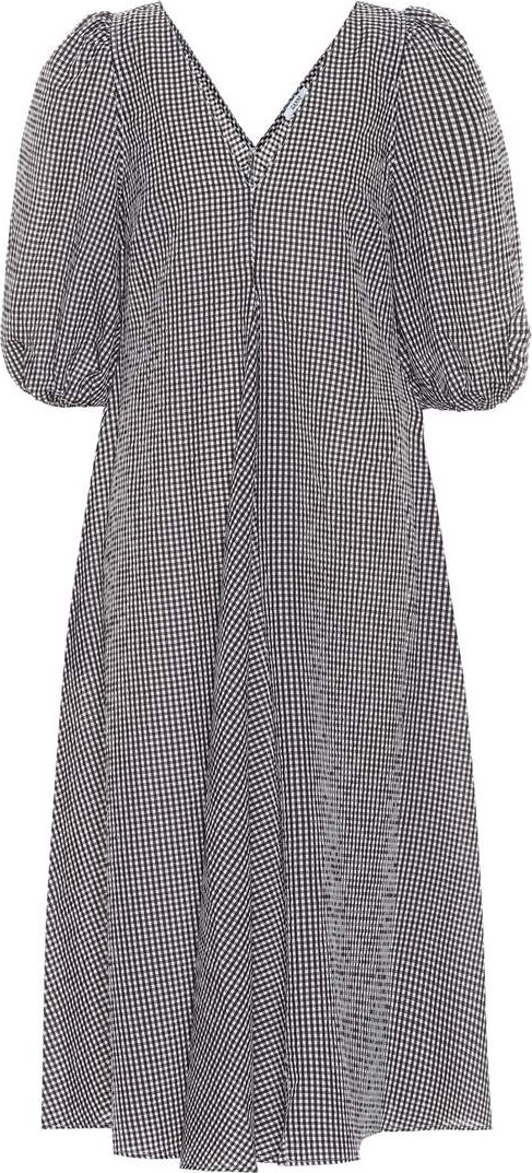 Ganni Charron cotton-blend midi dress