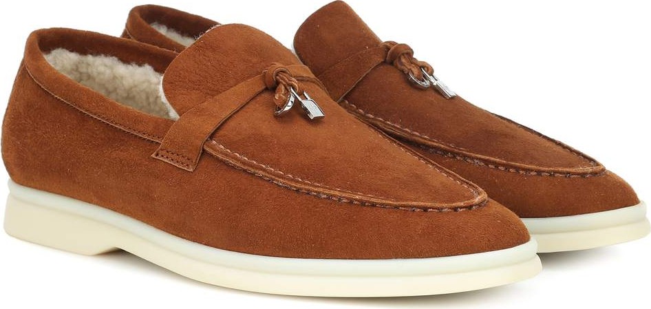 Loro Piana Summer Charms Walk suede loafers