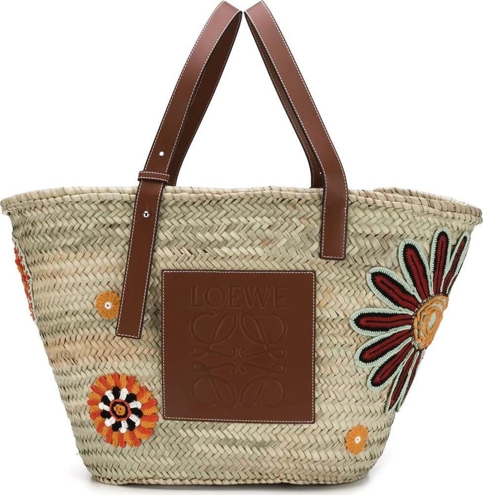 LOEWE Basket Flowers Large Tote Bag