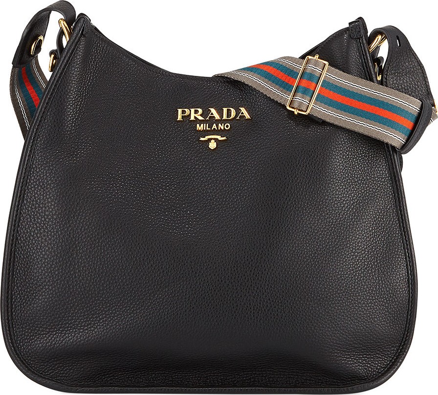 Prada Daino Leather Hobo Bag