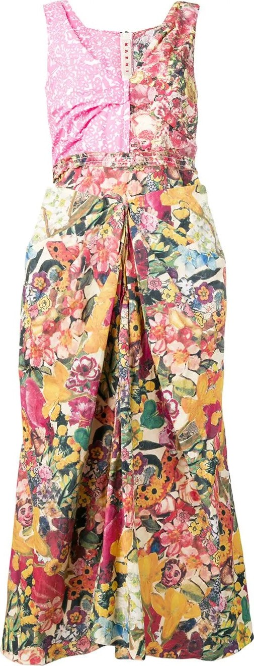 Marni long patch dress