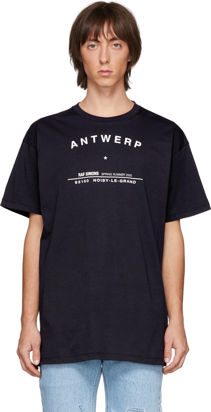 Raf Simons Navy Tour Antwerp T-Shirt