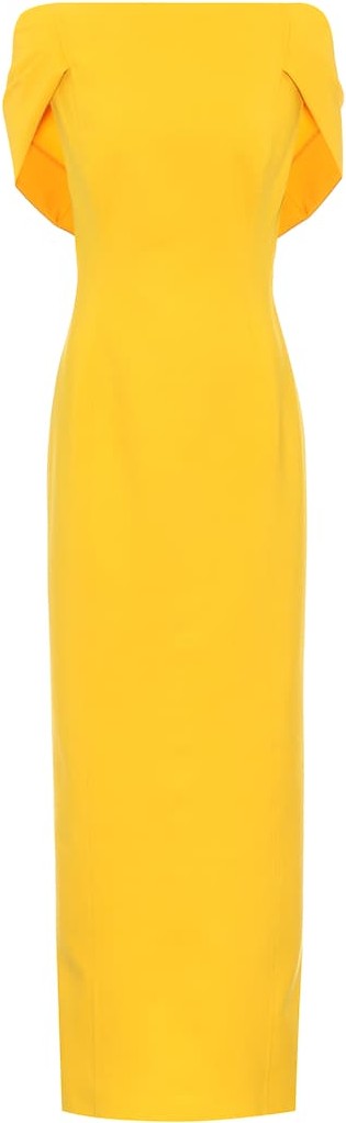 Oscar De La Renta Wool-blend crêpe maxi dress