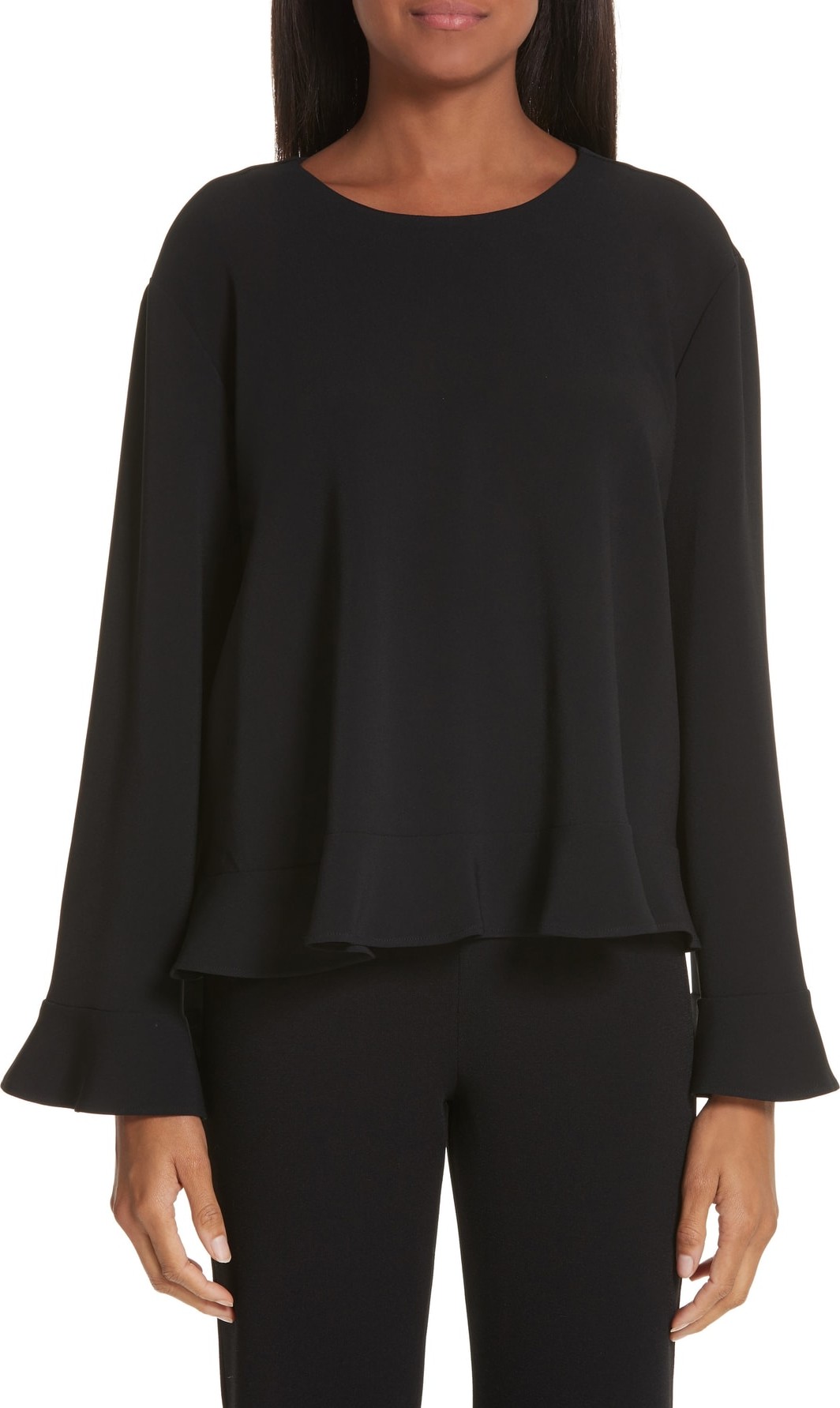 Stella McCartney Flutter Sleeve Cady Blouse