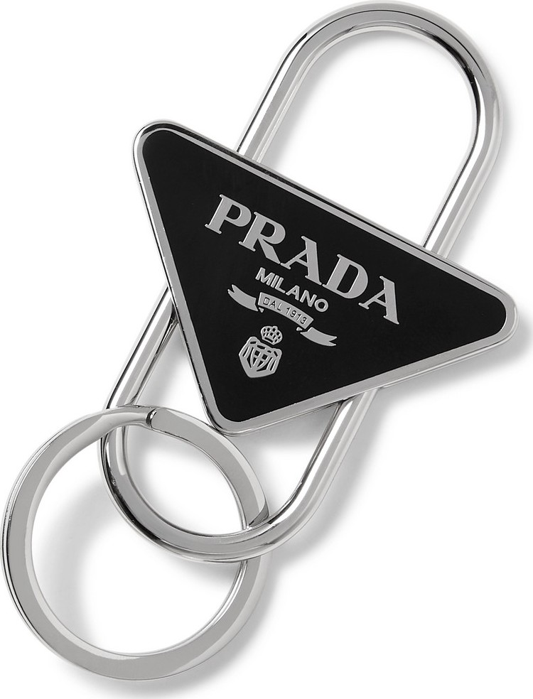 Prada Steel and Enamel Key Ring