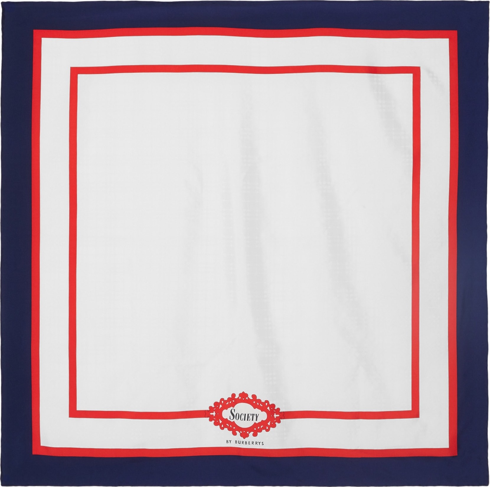 Burberry London England Society Archive Print Square Silk Scarf
