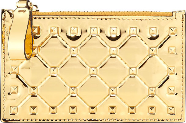 Valentino Rockstud Spike Coin Purse/Card Case