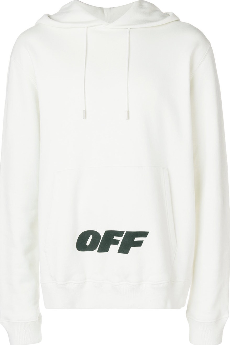 Off White logo print hoodie