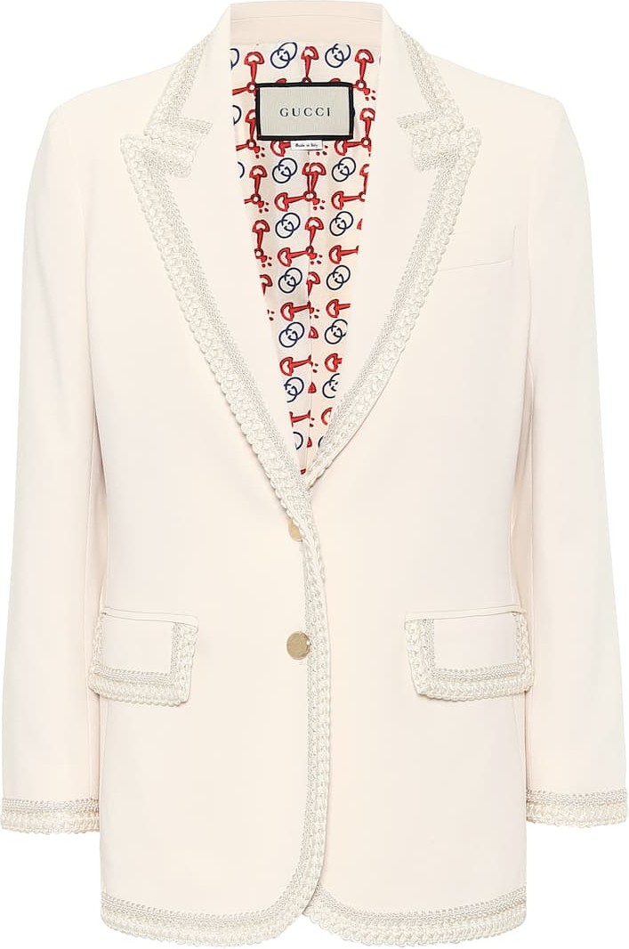 Gucci Embroidered cady blazer
