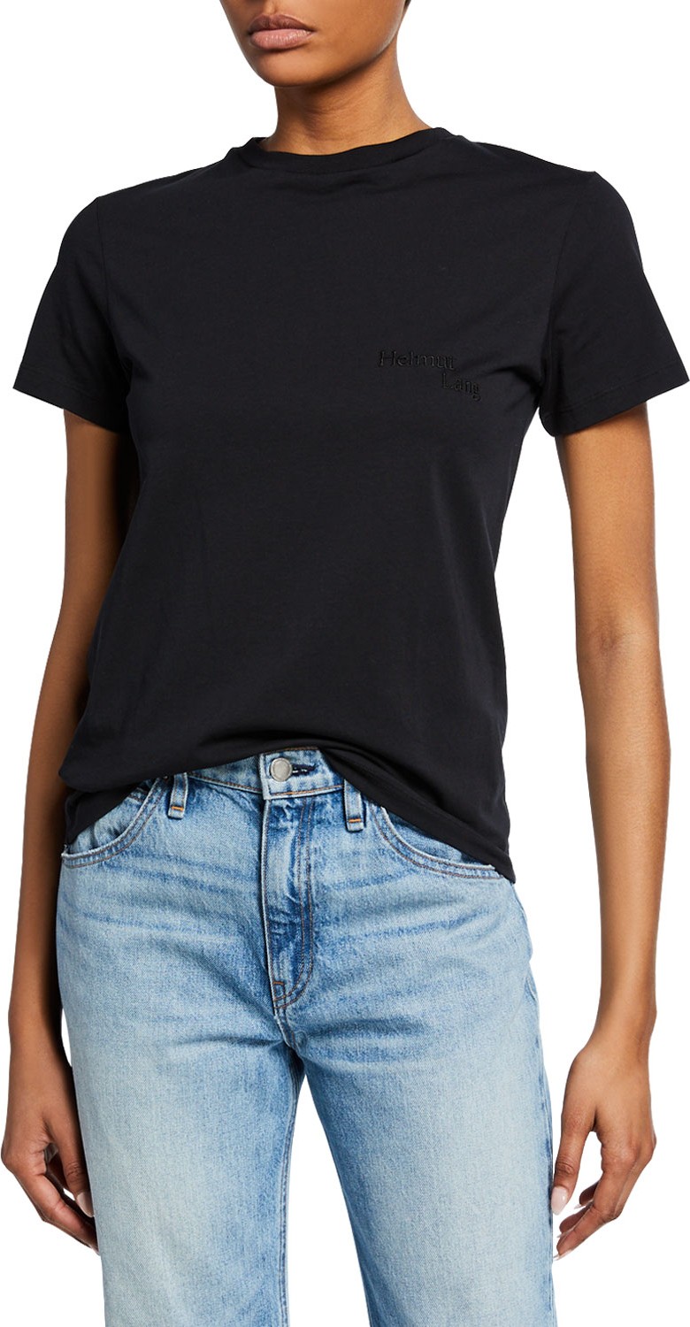 Helmut Lang Stacked Embroidered Logo Tee