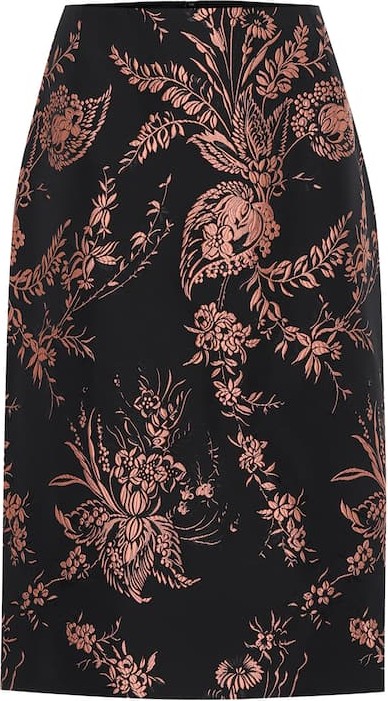 Dries Van Noten Floral brocade pencil skirt