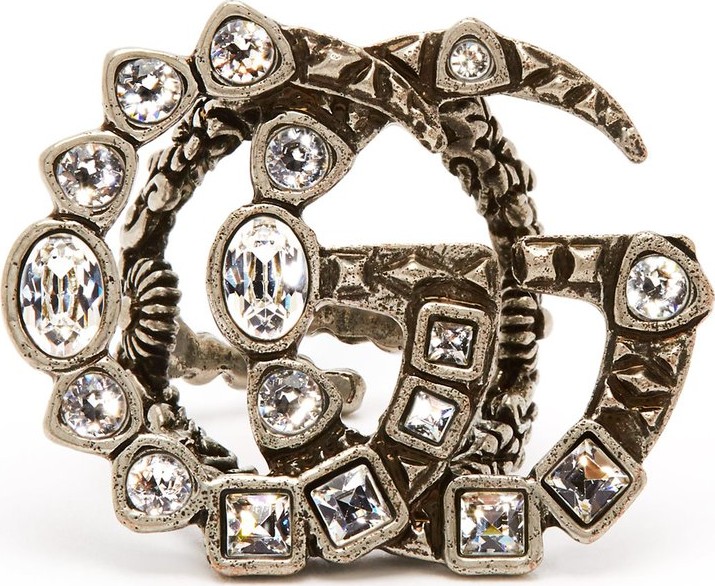 Gucci GG crystal-embellished ring