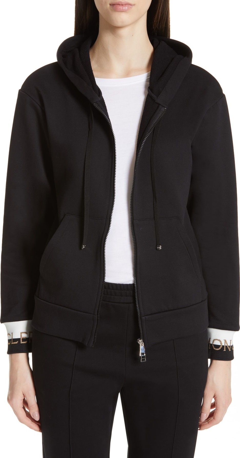 Moncler Logo Cuff Hoodie