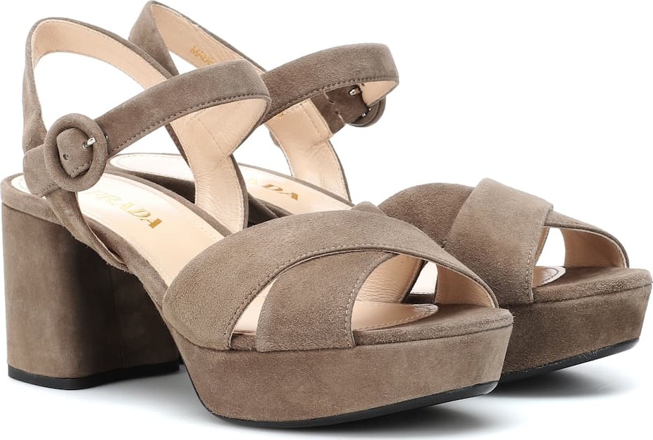 Prada Suede plateau sandals