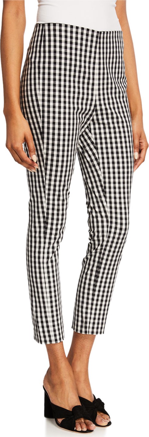 Elie Tahari Jessalyn Slim Gingham Ankle Pants