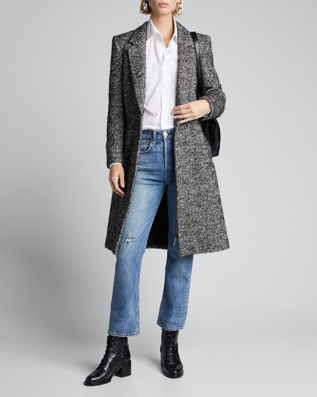 Rag & Bone Dani Single-Button Wool Coat
