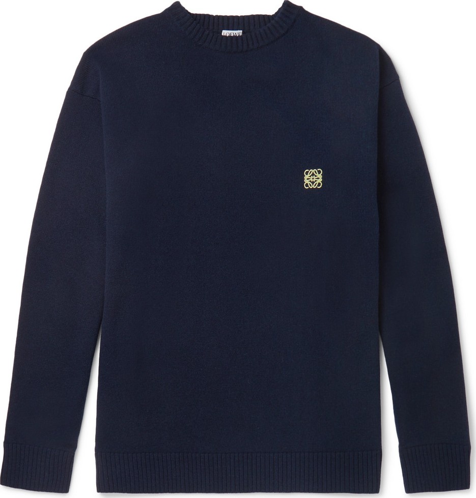 LOEWE Logo-Embroidered Wool Sweater