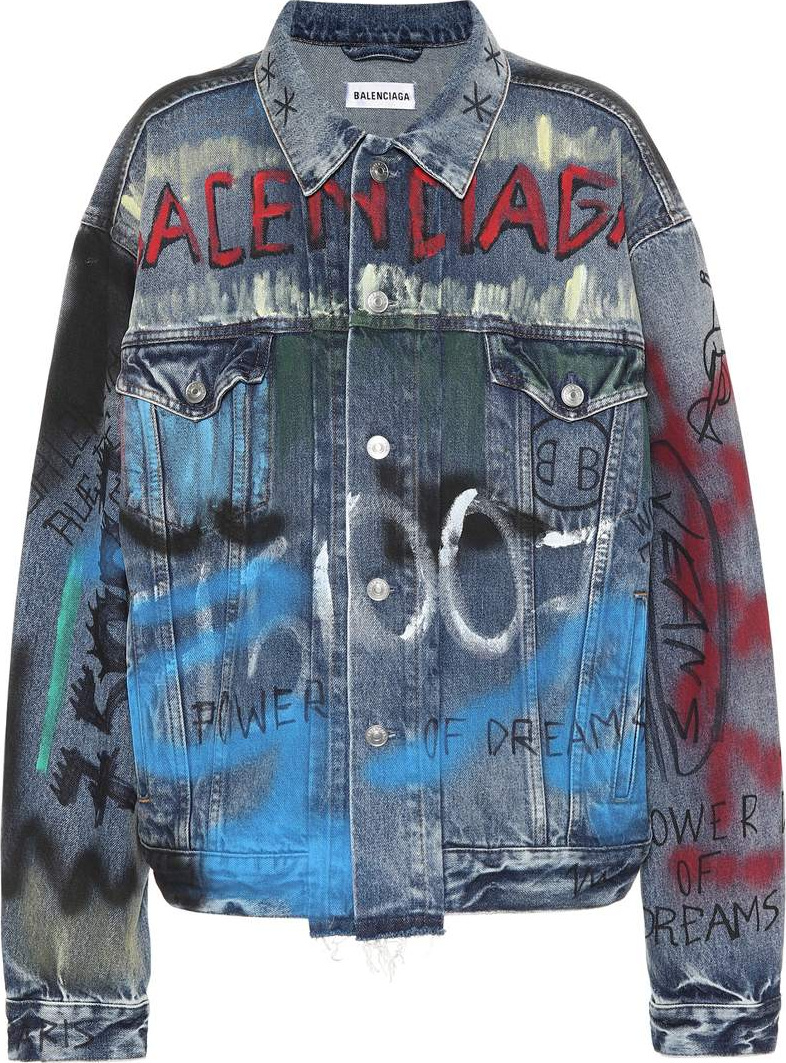 Balenciaga Like a Man Logo denim jacket