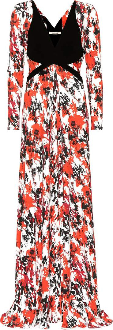 Roberto Cavalli Printed stretch jersey gown