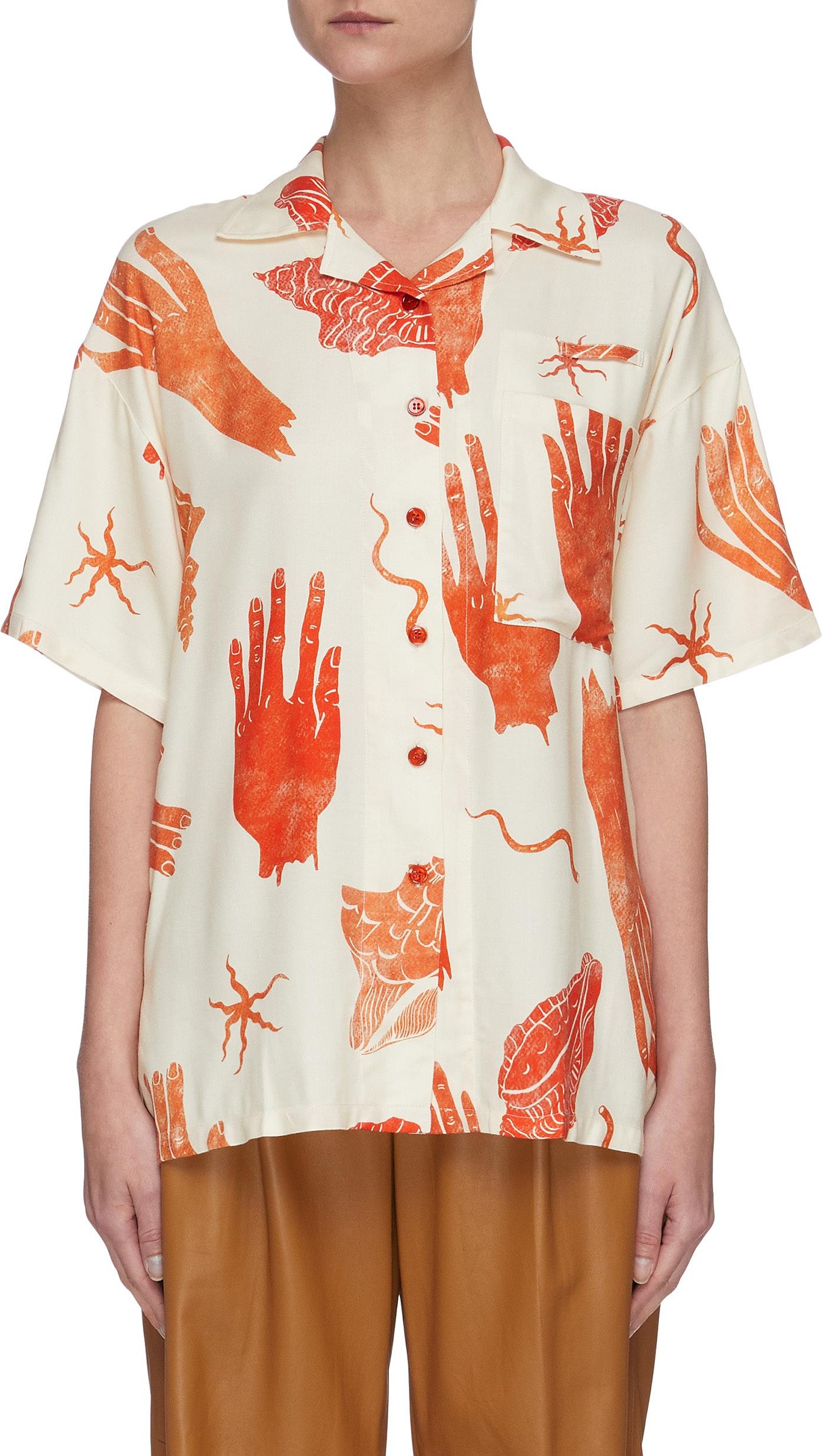 Acne Studios Ocean motif boxy fit shirt