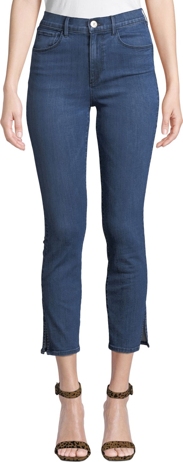 3X1 Luna Cropped Skinny Jeans with Split Hem