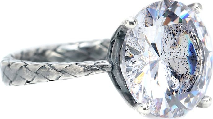 Bottega Veneta Cubic zirconia silver ring