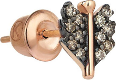 Kismet by Milka 14k Rose Gold Mini Quill Earring (Single)