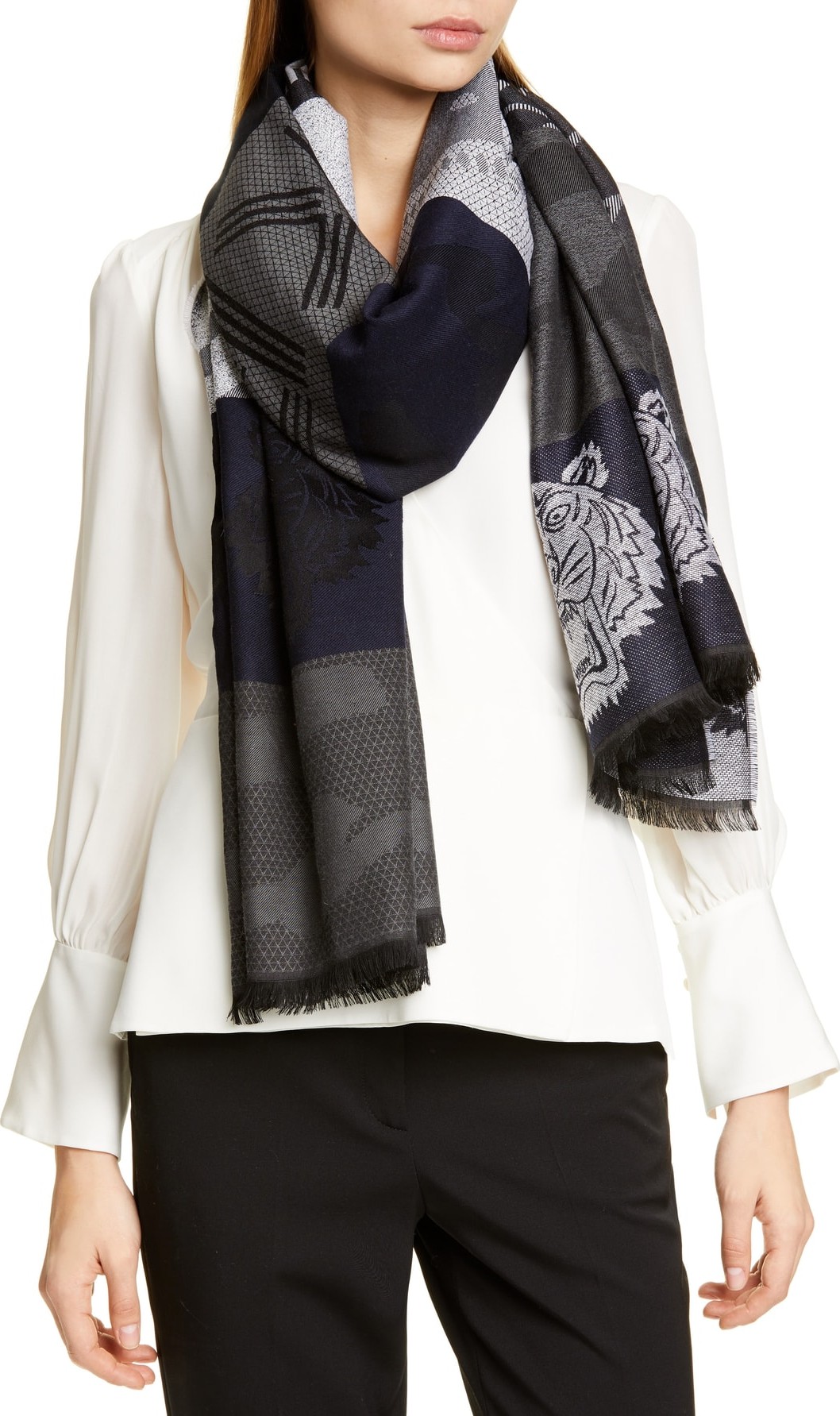 KENZO Multi Print Stole