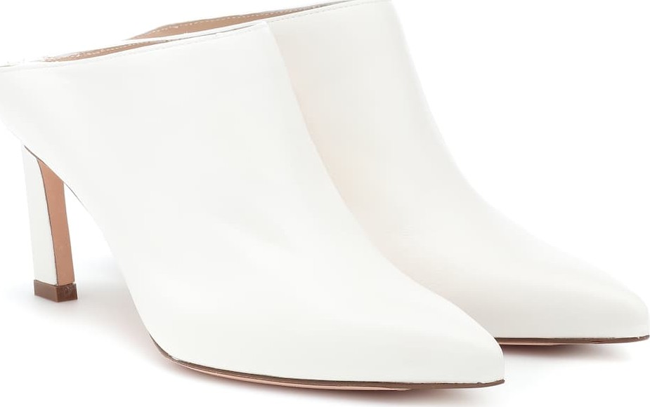 Stuart Weitzman Mira 75 leather mules