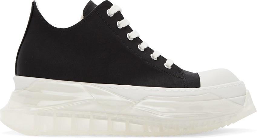Rick Owens DRKSHDW Black & White Abstract Sneakers