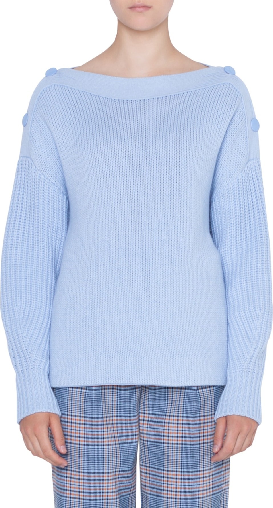 Akris Punto Button Shoulder Sweater