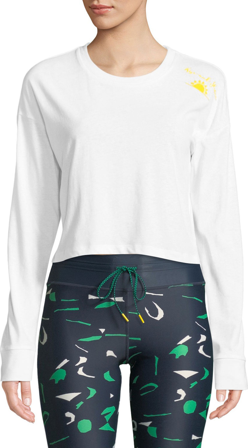 The Upside Rise And Shine Long-Sleeve Crop Top
