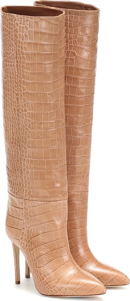 Paris Texas Croc-effect leather boots