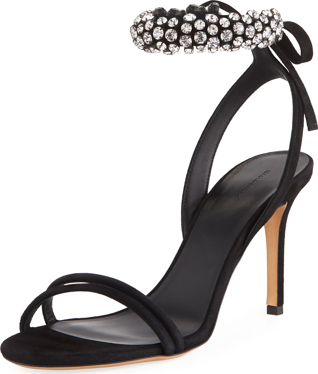 Isabel Marant Alrin Jeweled Ankle-Strap Sandal
