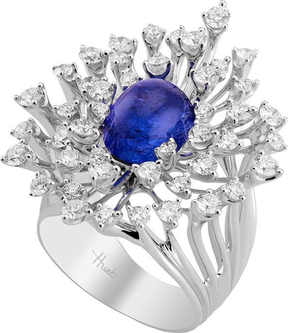 Hueb Luminus 18k White Gold Tanzanite & Diamond Ring