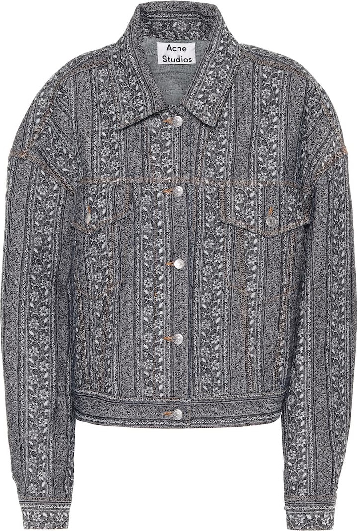 Acne Studios Floral jacquard denim jacket