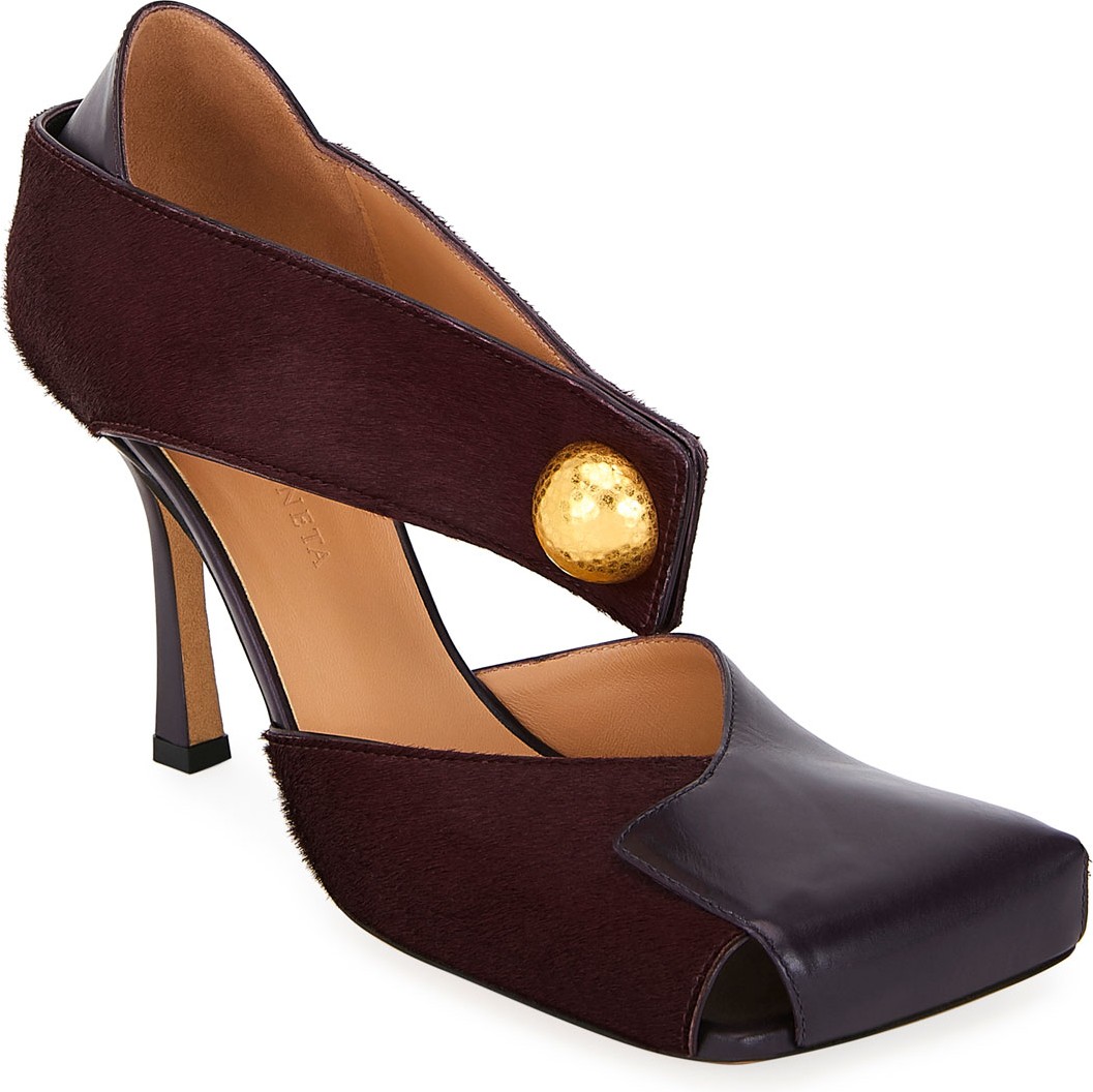 Bottega Veneta Fold Exaggerated Square-Toe Pumps